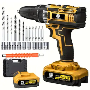 21V Cordless Impact Drill Set, Wireless Drill Set, Household Power Tool Set, with Battery And Quick Charger, Battery Powered, Multifunctional Tool, Tool Set, Men's Tool - Perfect for DIY And Family Projects, A Gift for Boyfriends And Fathers