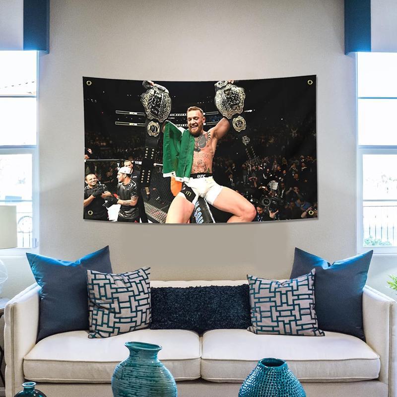 Conor McGregor Boxing 3x5FT Flag Funny Poster Durable Man Cave Wall Flag for College Dorm Room Decor Banners Ornaments Decoration Print  Tapestry
