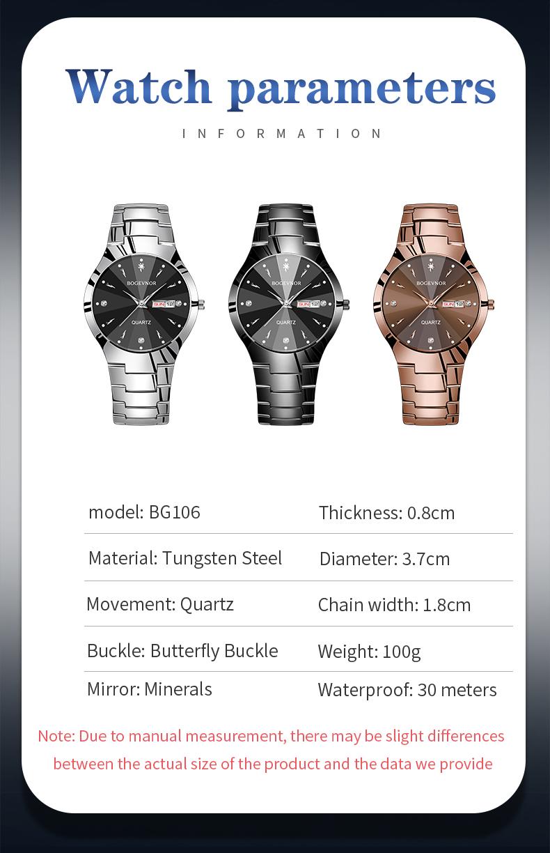 Men's casual and business round dial quartz watch, party fashion watch, daily clothing decoration, versatile trendy birthday gift watch