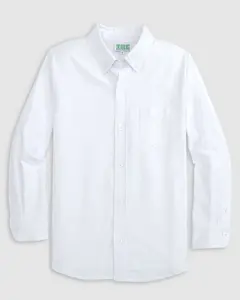 Oxford Long Sleeved Unisex Childrens' School Uniform White Shirt