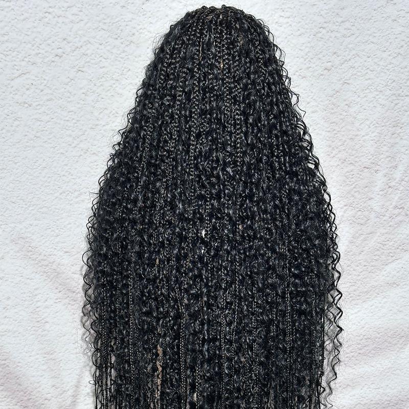 Wiggins 36 Inch Box Braided Wigs Full Lace Front Wig Synthetic Long Braided Wig Synthetic Braided Wigs With Boho Curly Ends WeeklyDeals Wiggins 36 Inch Box Braided Wigs Full Lace Front Wig Synthetic Long Braided Wig Synthetic Braided Wigs With Boho Curly Ends WeeklyDeals