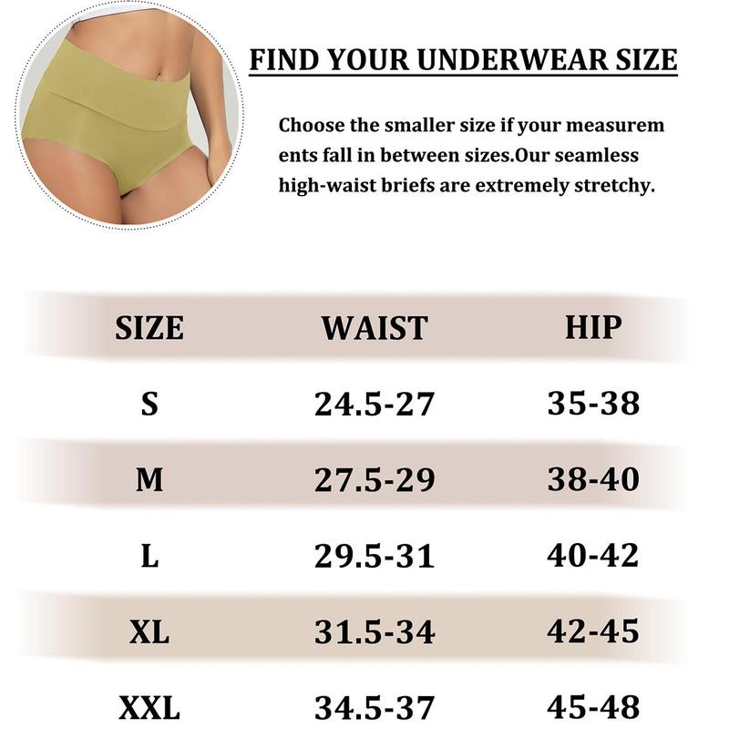 LEVAO High Waisted Seamless Underwear for Women Fashion No Show Full Coverage Briefs Breathable Panties 6 Pack S-XXL Gifts LEVAO High Waisted Seamless Underwear for Women Fashion No Show Full Coverage Briefs Breathable Panties 6 Pack S-XXL Gifts