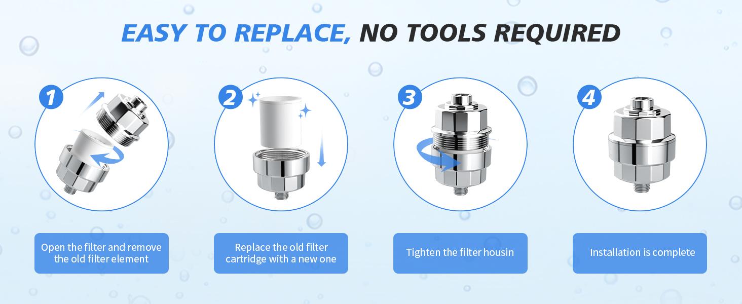 20-Stages Shower Filter Replacement Cartridges - Universal Fit for Most Shower Head Filters, Reduces Chlorine & Chemicals, pH Balanced Water for Soft Skin & Healthy Hair（2-Pack）