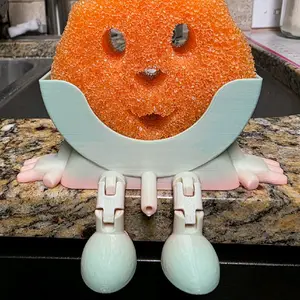 Scrub Diddy Funny Sponge Holder 3D Printed Kitchen Organizer Unique Design Modern Stylish Solution for Home Use