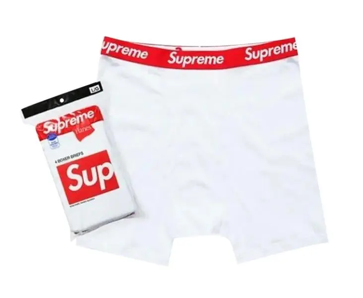 Supreme Hanes Boxer Briefs (4 Pack) White or Black, Menswear, Fabric, Breathable, Classic, Soft, Boxer Briefs For Daily Wear, Soft Fabric, Boxers/Trunks