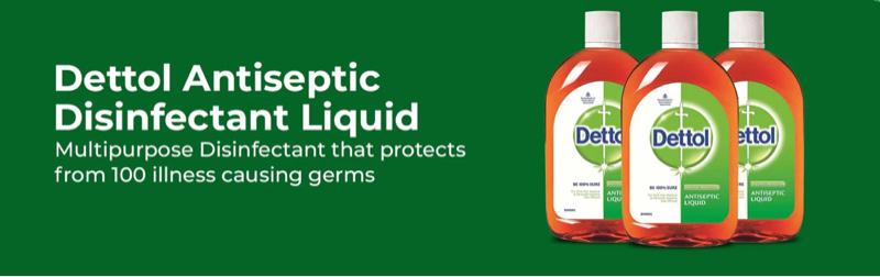 Dettol Antiseptic Disinfectant  Effective Disinfectant for Cleaning, Sanitizing, and Body & Skin Cleanser - 100% Safe for Household Use