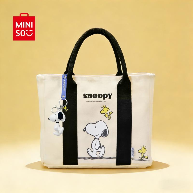 Snoopy Summer Adventure Series Tote Bag - Creamy White - Cute Holiday Candy Tote for Girls