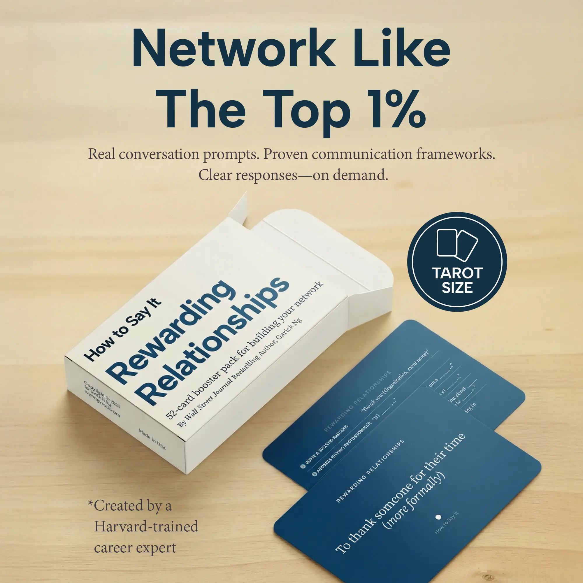 HOW TO SAY IT Conversation Cards - 54 Networking Scripts - Learn to Talk to Anyone, Communicate Effectively - Rewarding Relationships by Harvard Career Advisor & The Unspoken Rules Author Gorick Ng