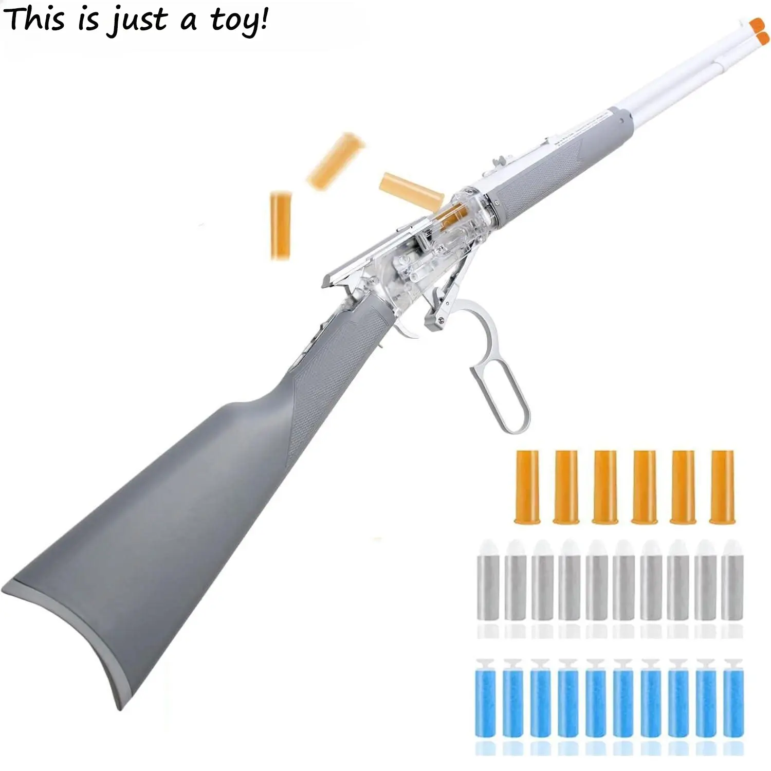 Retro Foam Dart Launcher Toy - Unisex Retro M1894 Manual Blaster with Pop-Up Shell Design, 20 Soft Darts, 6 Accessories, Outdoor Target Game, Collectibles, Perfect Teen Boy Gift