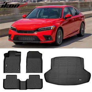 All Weather 3D Black Floor Mats + Trunk Mat for Honda Civic 2022-2026 TPE