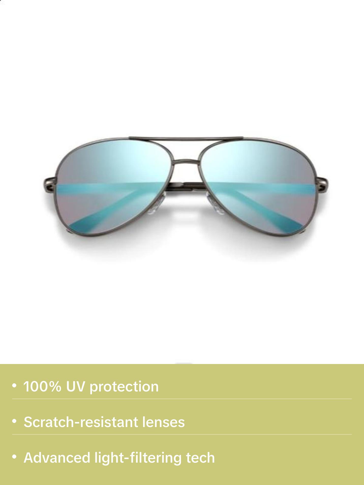 Pilestone Color Blind Glasses TP-006 Lens A Aviator Style for Medium Red-Green Deficiency Indoor & Outdoor Female & Male