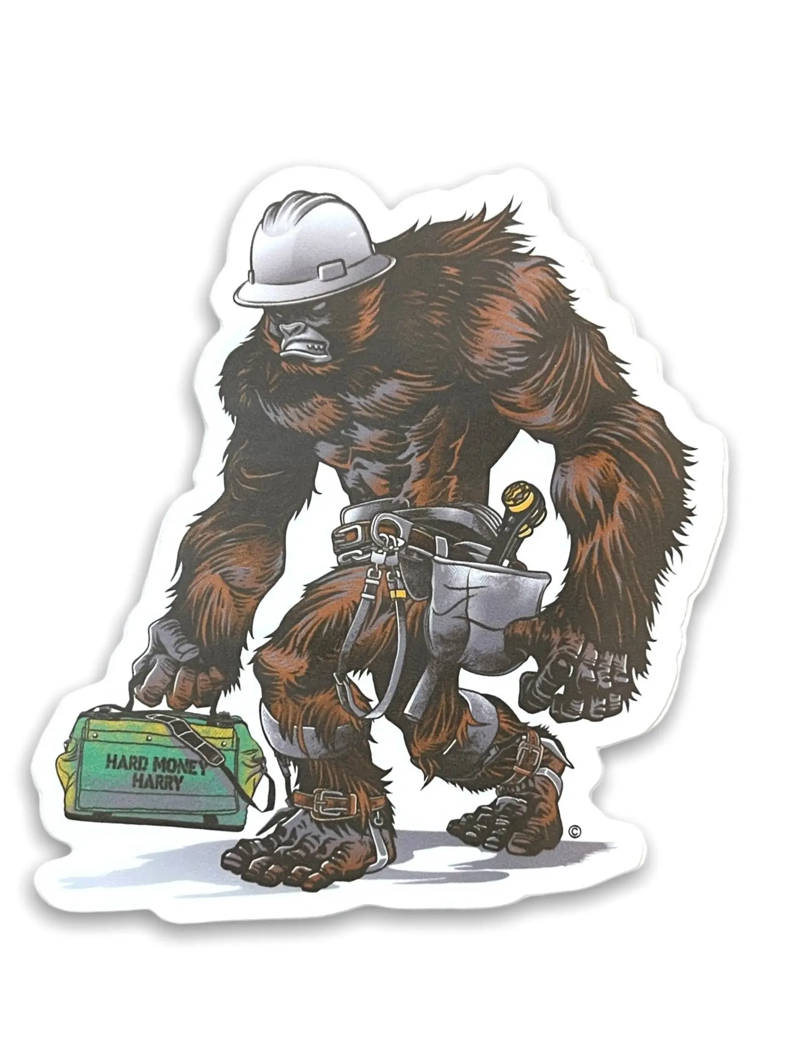 Hard Money Harry Stickers, Hard Hat Sticker , Blue Collar deco , lucky charm decal