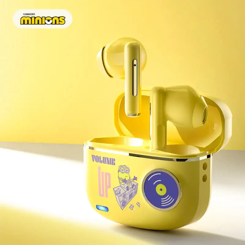Officially Licensed Minions Wireless Earbuds – Bluetooth 5.4, Noise-Reducing, 4–5h Playtime, Wireless Charging, Gift Box – Cute Gift for Her campingessentials