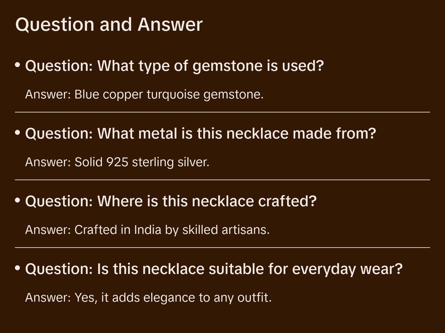 Women  Turquoise Necklace Solid 925 Sterling Silver Blue Copper