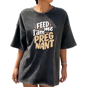 Stylish Printed Maternity T-Shirt for Women – Lightweight, Cool Fabric with Stretch Fit