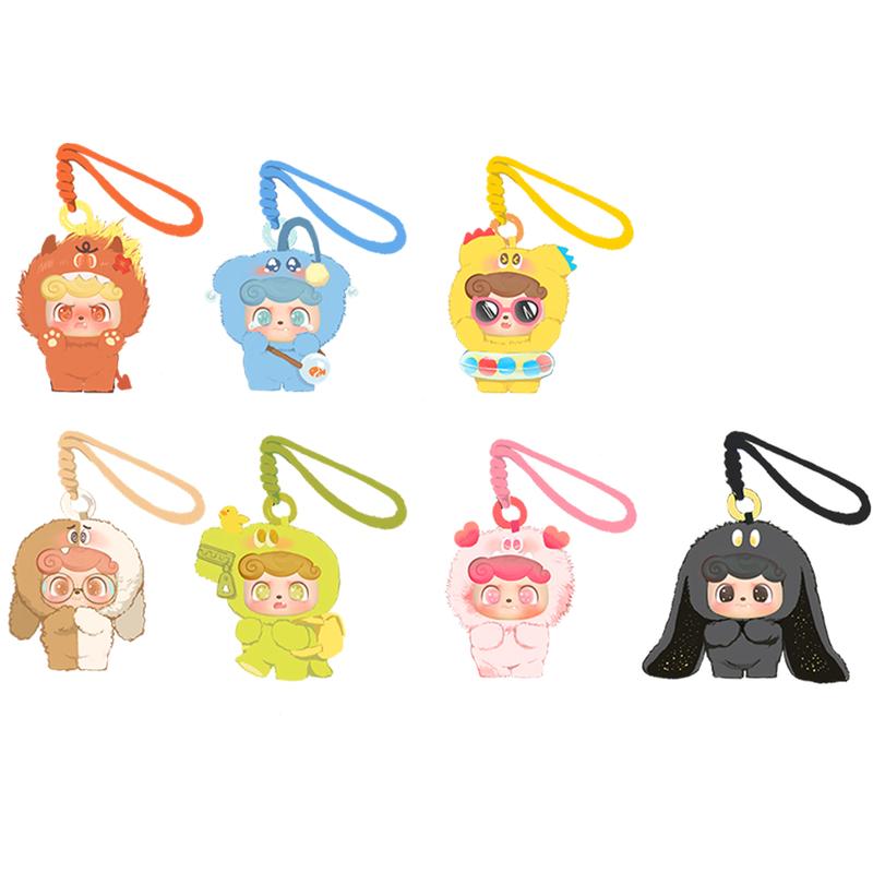 MINISO Qbao Mood Monsters Blind Box with LARGE Hidden Model! 6+1 surprise figures. Collect all the cute expressions like the star-eyed rabbit ear doll. Official collectible toy.