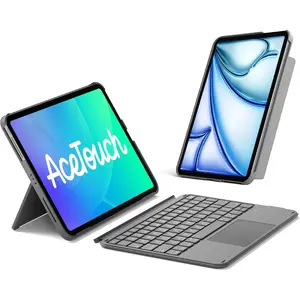 Inateck Ultra-Thin Rechargeable Wireless Keyboard Case with Touchpad for iPad 10th (10.9”) / 11th Gen 2025 A16, iPad Air 11” M3/M2, Air 6/5/4, Pro 11” 4/3/2/1, KB04122