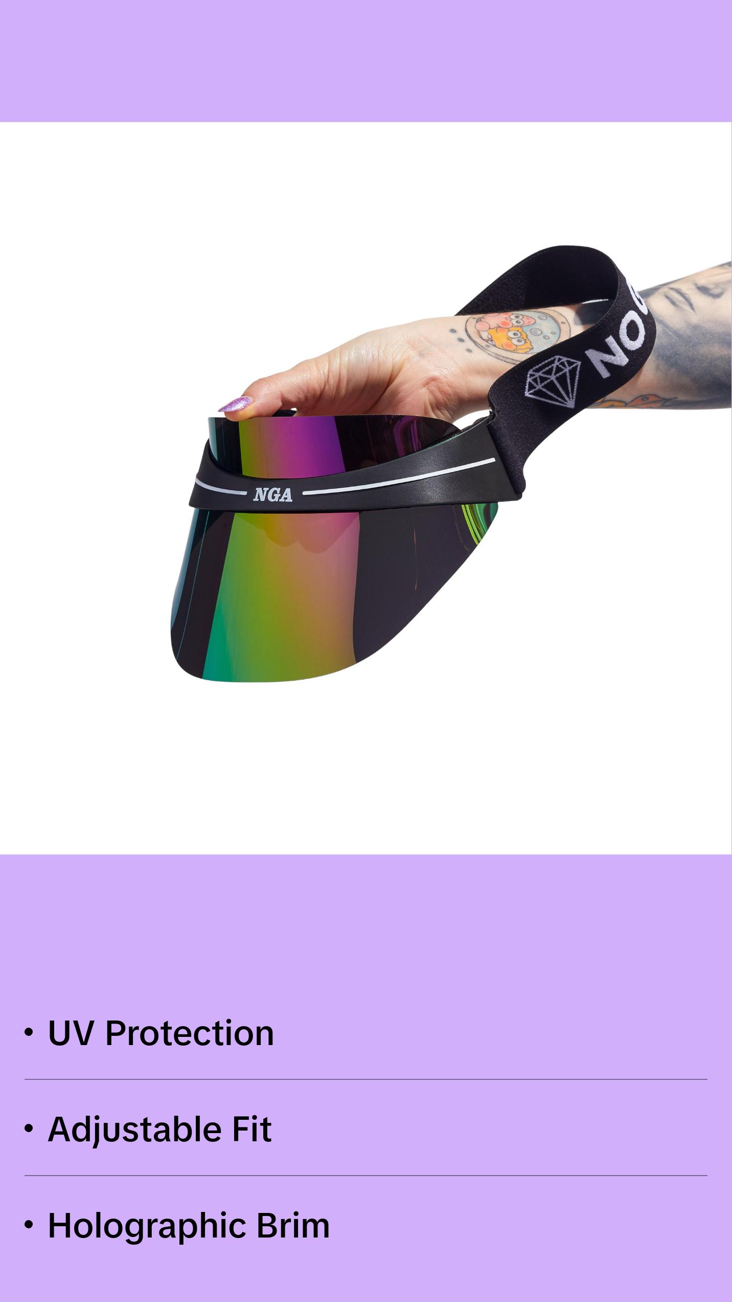 No Girls Allowed (NGA) "Brilliant Swing" Visor in Pink Holographic Mirror No Girls Allowed (NGA) "Brilliant Swing" Visor in Pink Holographic Mirror