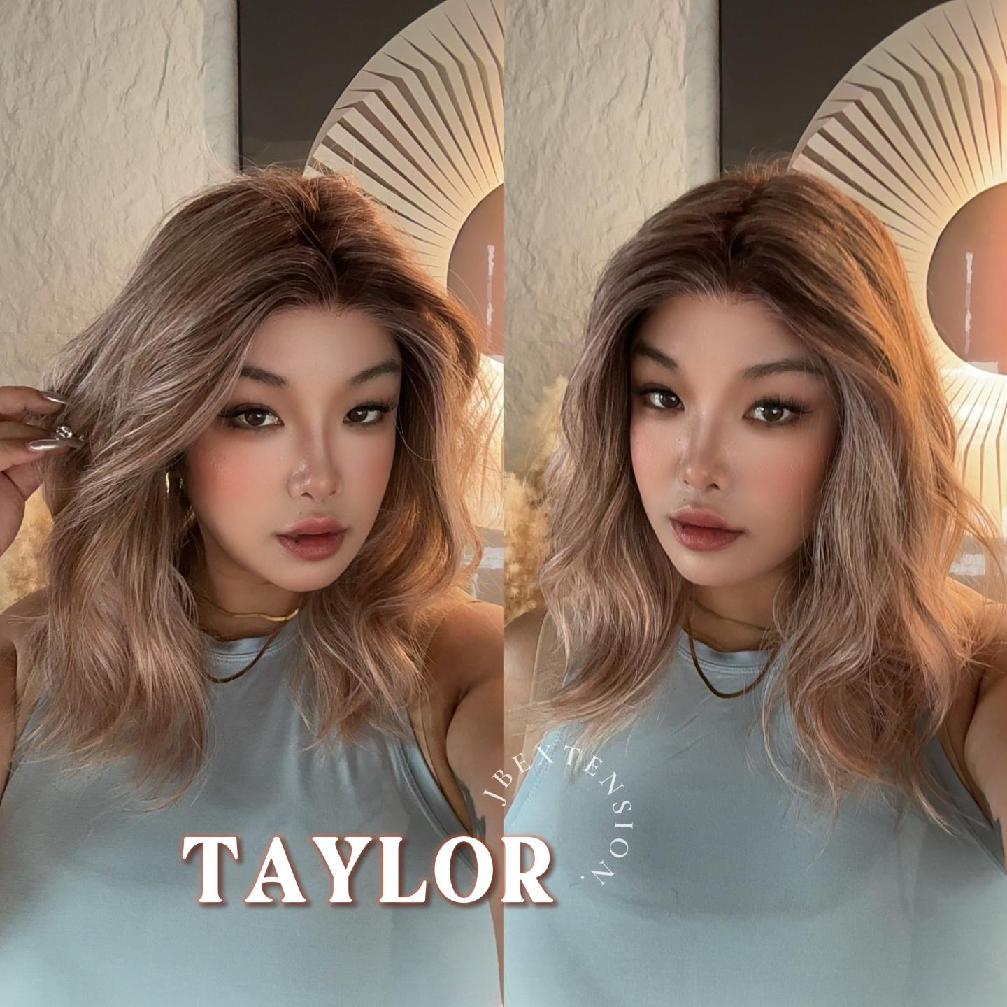 JBEXTENSION 18 Inches Apricot Pre-Cut Snowflake Lace Frontlace Glueless Wig TAYLOR【PERMATEASE】【BENDY EAR TABS】- M/L