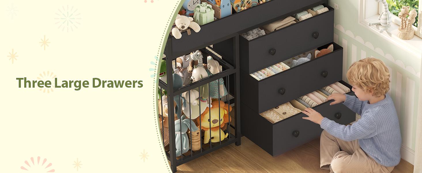 Twin Size Montessori Floor Bed with LED Night Light & Safety Guardrail, House Bed Floor Bed Twin with Drawers, Bookshelf storage & Plush Toy Storage Cage, Playhouse Bed Frame for Bedroom, Nursery, Black