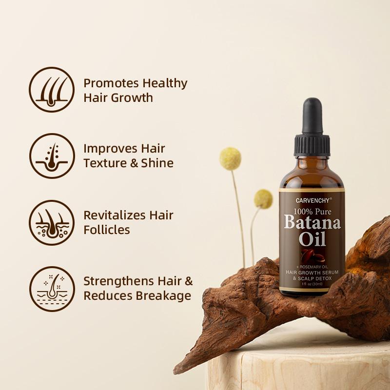 Batana Oil,Strong & Healthy Hair, Make Hair Longer Fuller Thicker, Organic Batana Oil with Rosemary,Organic Rosemary Oil Vitamin E Nourish Scalp,for All Hair Types,