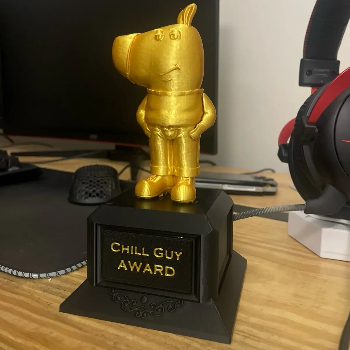 Chill Guy Award - Custom 3D Printed Trophy
