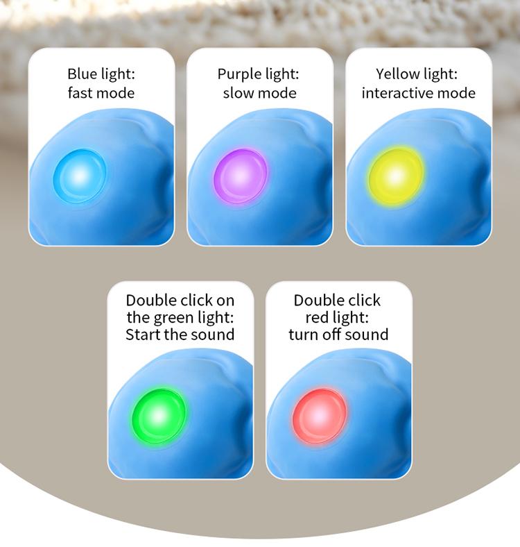 Interactive Dog Toys with Motion Activated, Squeaky Dog Toy Active Rolling Ball, Ball for Daily Training,Used for small dogs and cats , pet accessories, cute pet toys(2.95*2.95*4.33inch)