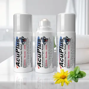 (3-Pack) AcuPlus Pain Relief Cream, 3 oz. Roll-on With 13 Powerful Natural Pain Relieving Ingredients.