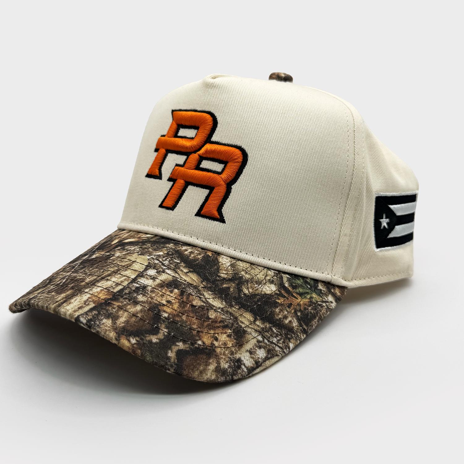 Puerto Rico Premium Snapback Cotton Material Camouflage Brim PR Logo Design Dry Clean Only Embroidered Hat