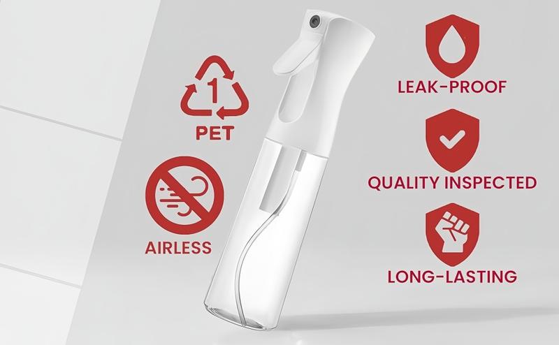 LMMAKE spray  Continuous Spray Bottle 1 Pack – Fine Mist Refillable Sprayer for Hair Cleaning Plants Durable PET Plastic Ergonomic Grip Leak Proof Design Ideal for Daily Styling Home Cleaning Plant Misting Pet Care Safe Reusable Easy to Use