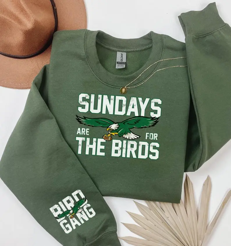Sundays Are For The Bird Sweatshirt, Philadelphia Football Fan Gear, Game Day Crewneck