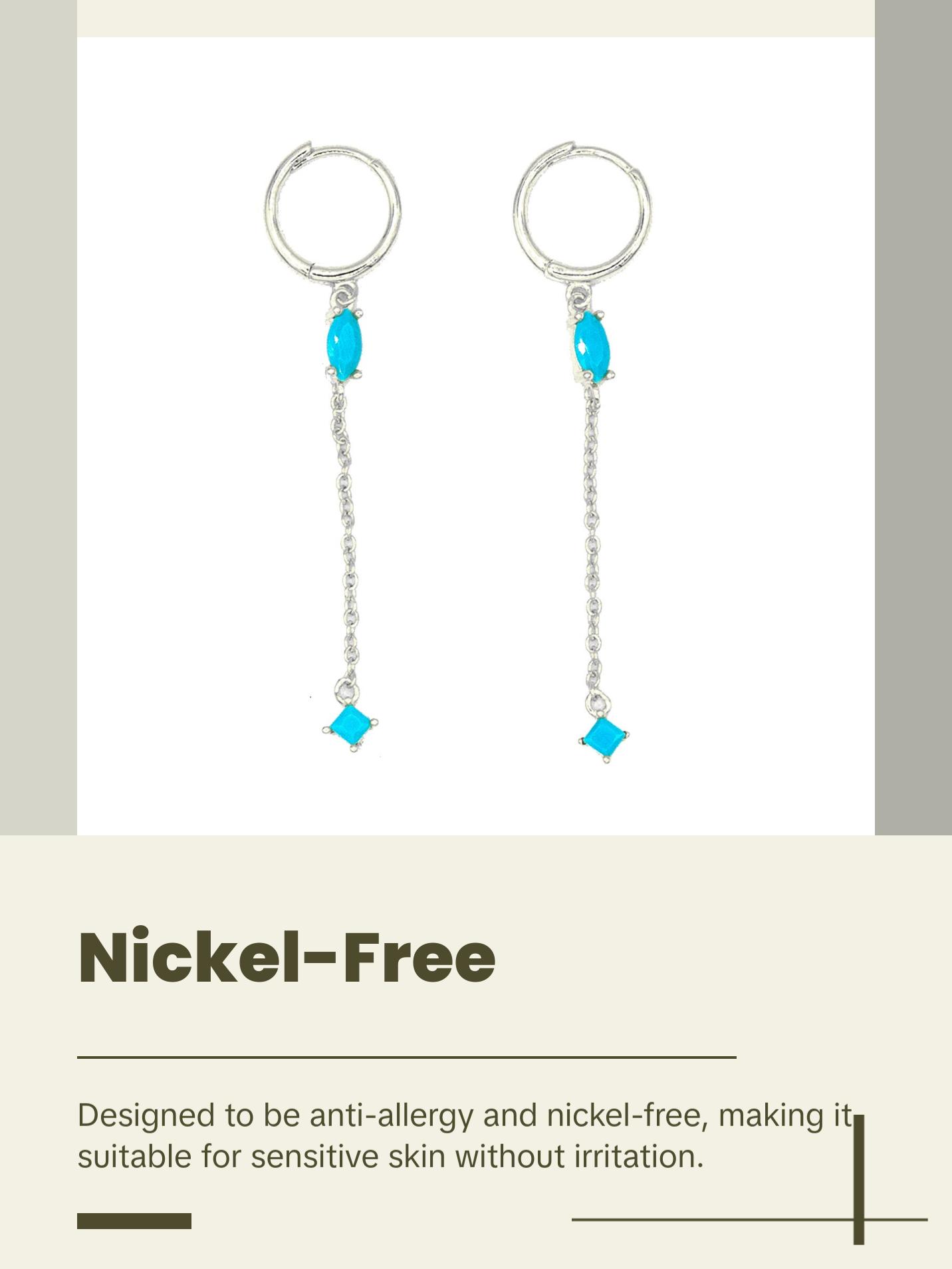 Elegant Turquoise Huggie Earrings