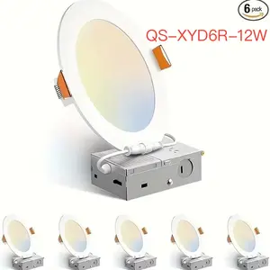 6-inch 5-color Adjustable Recessed Downlight With Night Light Function Five Color Temperature Settings Adjustable Brightness Soft Light For Eye Protection And A High-End feel – One light Solves All Your Home's Premium Lighting Needs