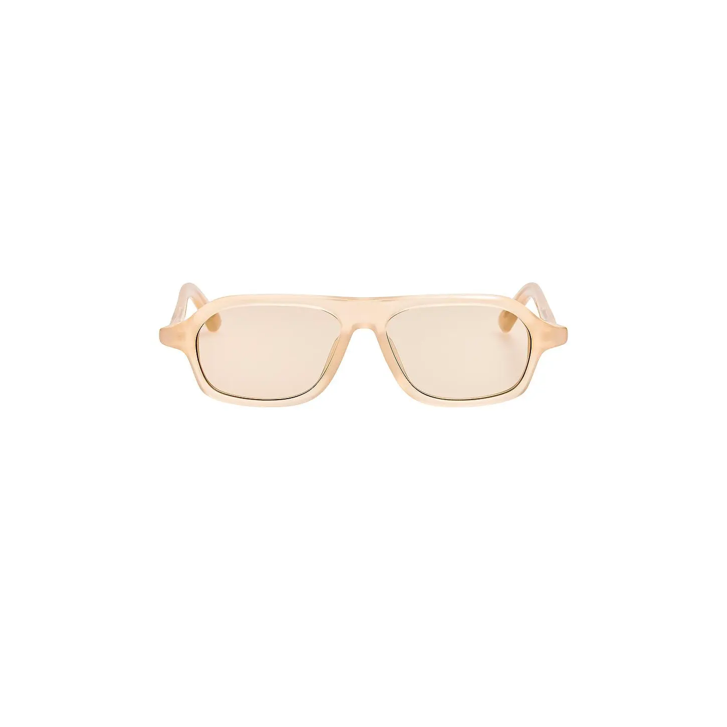 JACQUEMUS Bcane Sunglasses in Nude & Light Gold