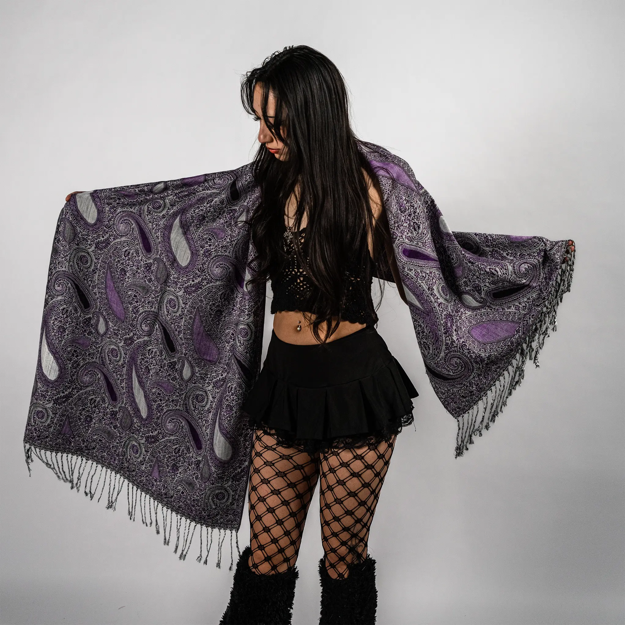 Sunfire Paisley Rave Pashmina Scarf