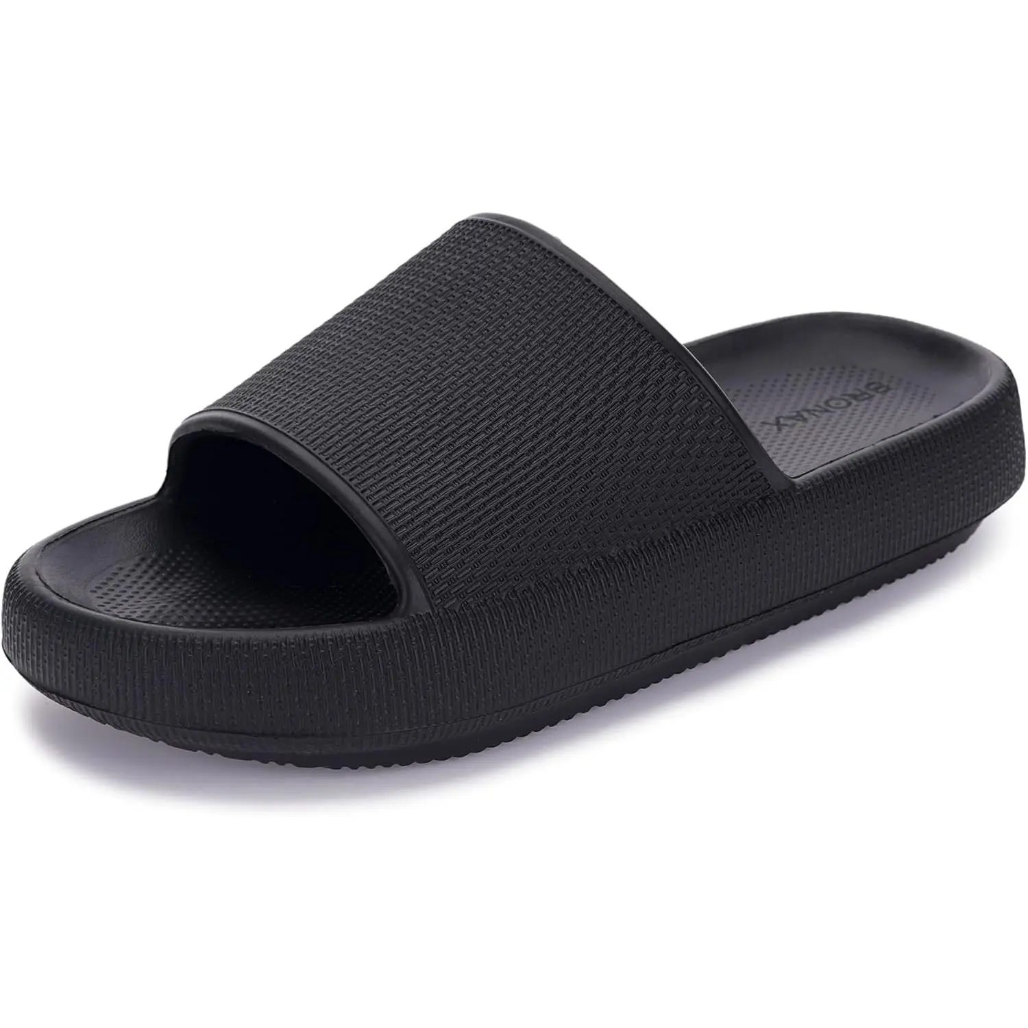 BRONAX Pillow Slippers for Women and Men, Cushioned Thick-Sole House Slides, Shower Sandals