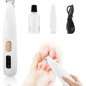 Rechargeable Pet Hair Trimmer Kit, Pet Paw Trimmer, Cordless Quiet Dog Trimmer for Grooming with LED Light, Small Dog Grooming Clippers for Dogs & Cats, Pet Grooming Tool,Waterproof, low noise pet shaver