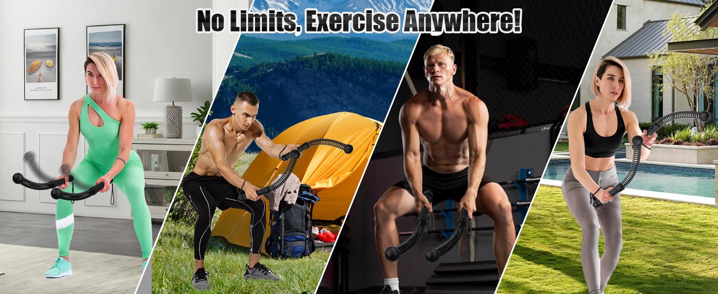 Weighted Cordless Battle Ropes 2PCS – New Upgrade Quiet Ropeless Training Rope Fitness Equipment for Home Workout, Strength Training, HIIT, Cardio Exercise & Gym Sessions