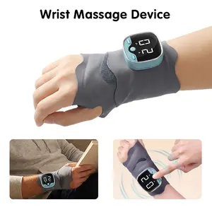 Heated Wrist Hand Massager with Vibration & 5 Modes 9 Levels Heating Timer, Portable Cordless Rechargeable Massage Machine Therapy Wrap for Arthritis Carpal Tunnel Tendonitis Mouse Hand Relaxation, Office Work Relief, Gift for Mom Dad Christmas Daily Care