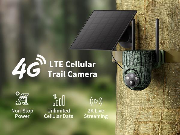4G LTE Cellular Solar Powered Surveillance Security Camera CB84S – 2K HD Video 360° View, No WIFI, Remote APP Controlled, Motion Activated, Night Vision, Outdoor, 4G Data Card Included (Data refill is required) 4G LTE Cellular Solar Powered Surveillance Security Camera CB84S – 2K HD Video 360° View, No WIFI, Remote APP Controlled, Motion Activated, Night Vision, Outdoor, 4G Data Card Included (Data refill is required)