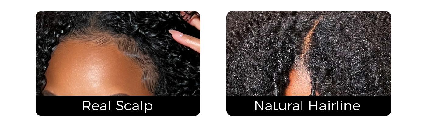 [Limited Deal] OQ HAIR Kinky Straight Hair V Part Wig With Drawstring No Leave Out Thin Part Human Hair Glueless Wigs Beginner Friendly