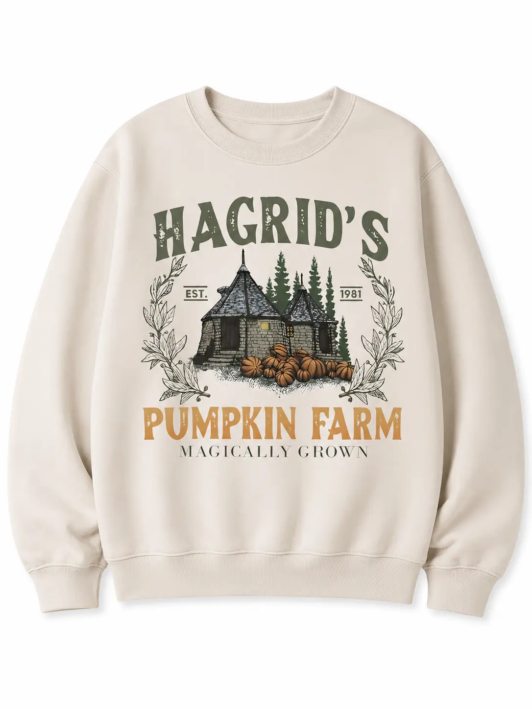 Hagrid's Pumpkin Patch Sweatshirt, Vintage Halloween Crewneck, Spooky Season Fall Outfit, Wizard Pumpkin Farm Pullover, Unisex Fan Gift