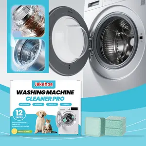 [Buy 1 Get 1 Free] Jakehoe washing machine cleaning tablets, daily household use for gentle cleaning of drum washing machine residues, scale, and odors