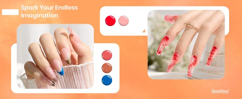 Beetles Nail Hema Free Blooming Gel Polish Clear UV LED Blossom for Nail Art and Manicure with Marble Natural Stone Effect,   Mother's Day Gift