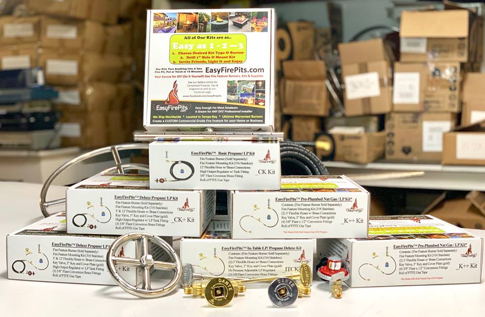 EasyFirePits DIY Propane Wine Barrel Gas Fire Pit Connection Kit