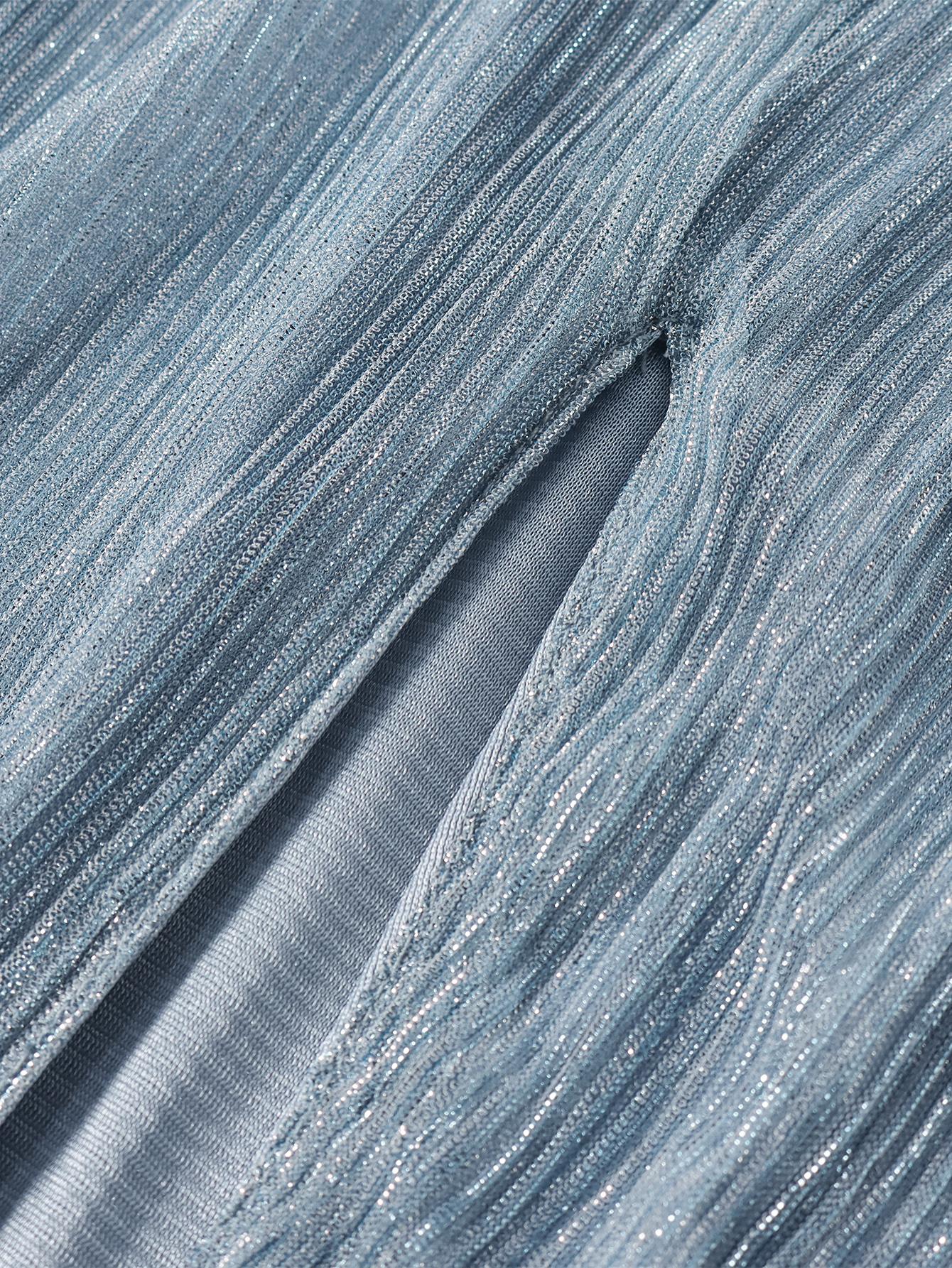 Cut Out Backless Shoulder girdle Ruched Split Thigh Cami Dress,Elegant and Solemn Design Party Dress Cut Out Backless Shoulder girdle Ruched Split Thigh Cami Dress,Elegant and Solemn Design Party Dress