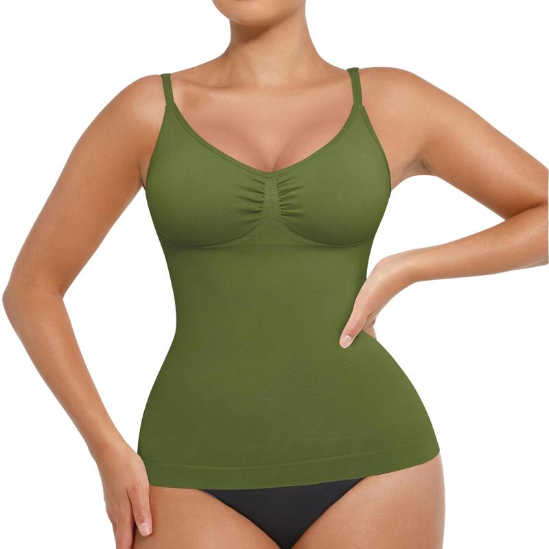 FeelinGirl Tank Top Womens Shapewear Tummy Control Cami Tanks Seamless Camisole Tops Womenswear Spaghetti Strap Underwear Lady Springtok