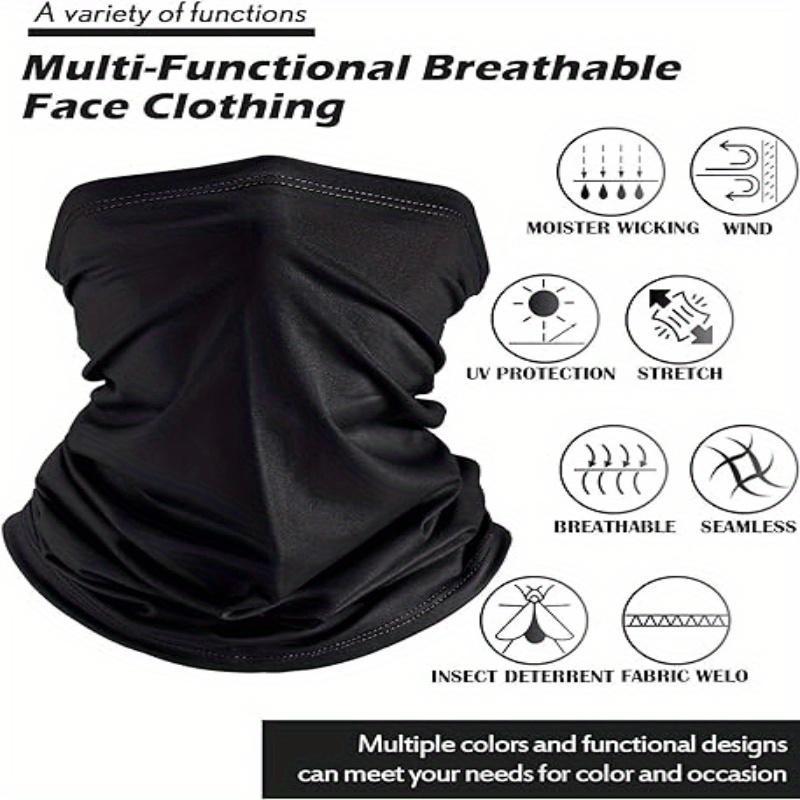 6pcs Cooling UV Protection Bandana Face Mask, Scarf, Men's Balaclava Hat, Face Sunscreenfa, Breathable Headscarf, Headband, Suitable for Outdoor Sports, Cycling, Running