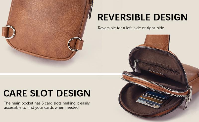 Telena Sling Bag for Women Vegan Leather Fanny Pack Crossbody Bags Chest Bag for Women Sling Purse Fashion