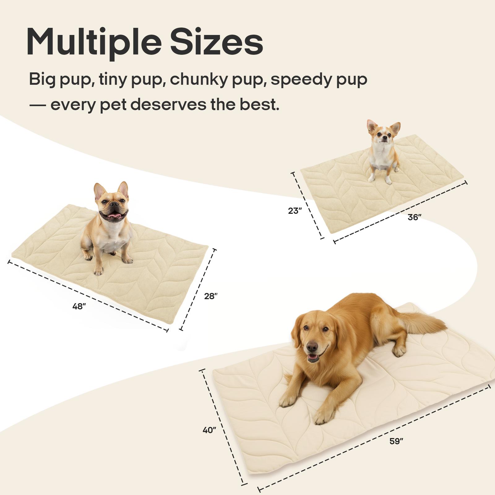 Vagascape Bamboo Cooling Pet Mat for Dogs & Cats – Cozy Cooling for All Seasons, Eco-Friendly, Odor-Resistant & Breathable Bed Mat, Portable, Machine Washable, Durable, Ideal for Crates, Cars & Camping